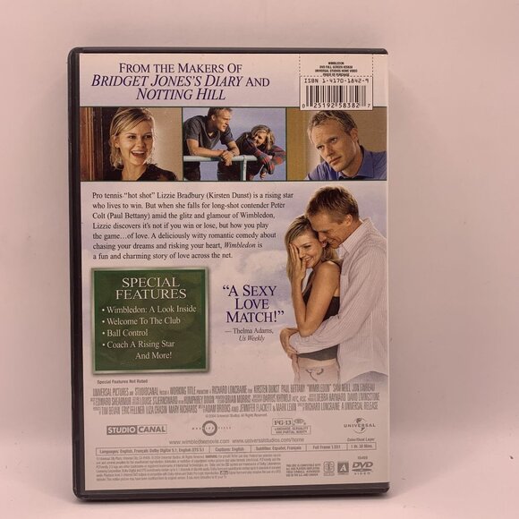 Wimbledon (Full Screen Edition) [DVD] Rated PG13 Universal Pictures - Picture 3 of 4